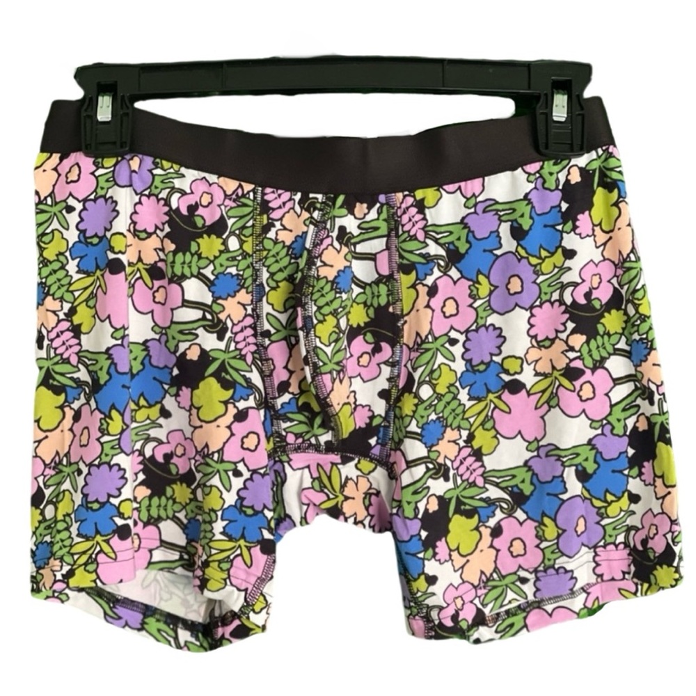 MeUndies Men's Medium Flower Power Floral Print Boxer Briefs NEW!